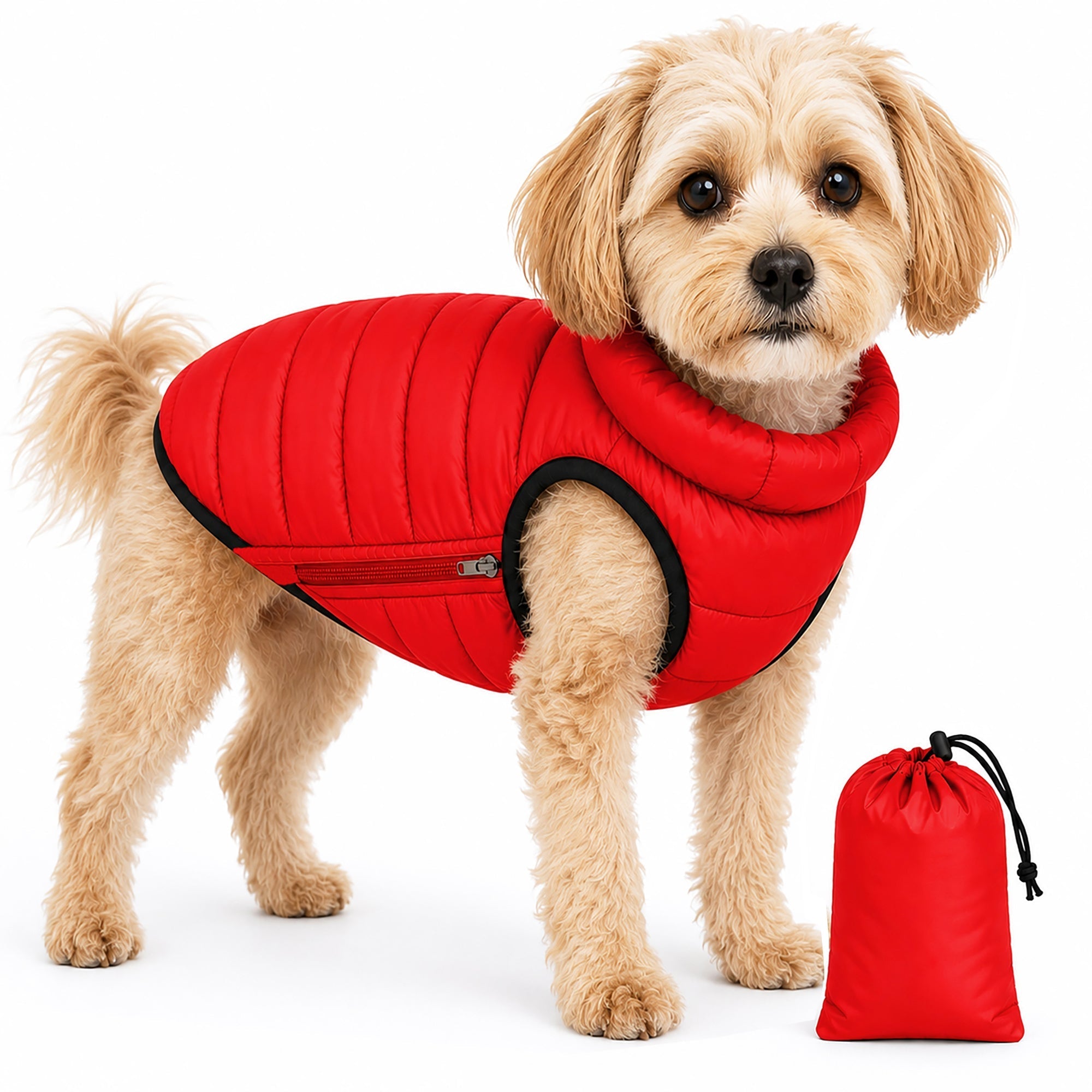 Pet Life ® 'Pursuit' Quilted Ultra-Plush Thermal Dog Jacket Red
