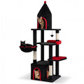 63 Inch Gothic Cat Tree with Condo and Top Cave for Large Cats 20+ LBS Default Title
