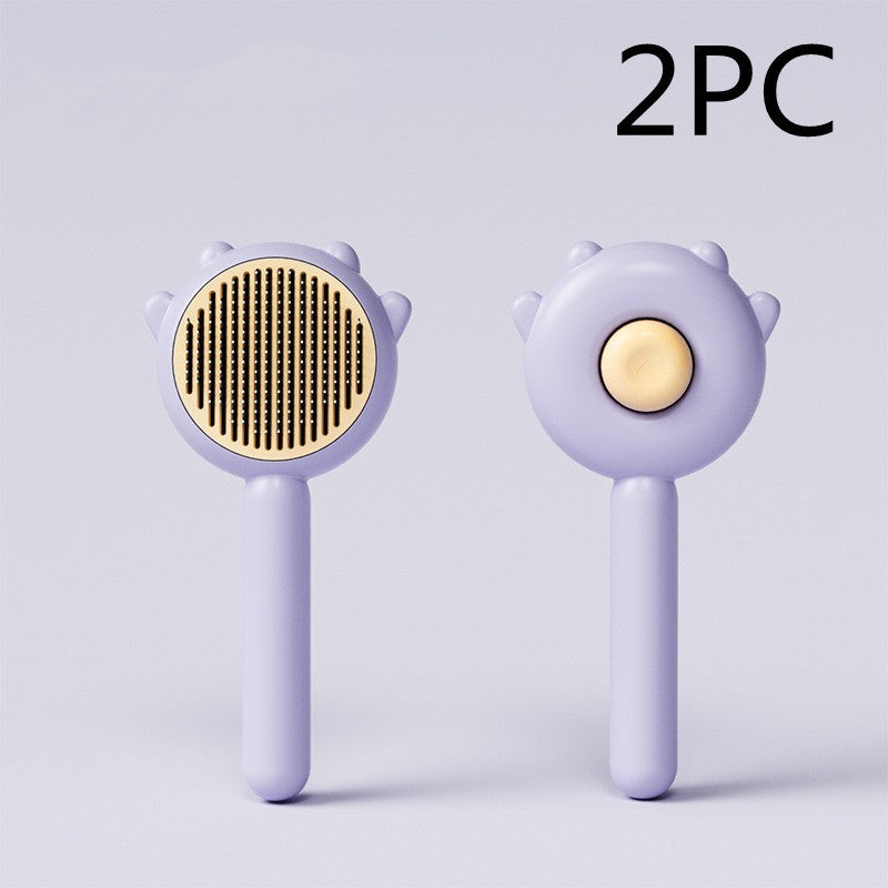 Cat Comb Massage Pet Magic Combs Hair Removal Cat And Dog Brush Pets Grooming Cleaning Supplies Scratcher Purple 2PC