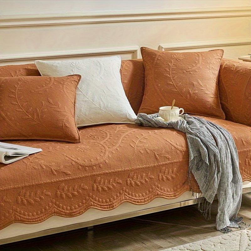 Waterproof Sofa Cover for Pets – Non-Slip Furniture Protector Tangerine