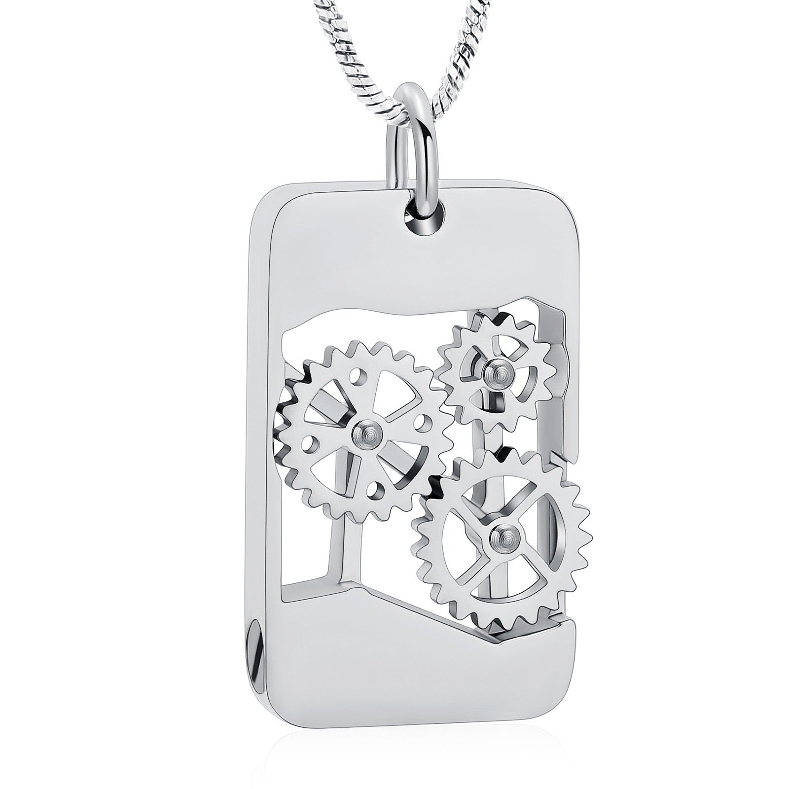 Gears Cremation Necklace Pendant