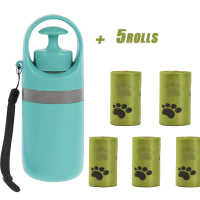 Portable Lightweight Dog Pooper Scooper With Built-in Poop Bag Dispenser Eight-claw Shovel For Pet Toilet Picker Pet Products Blue Grey Set