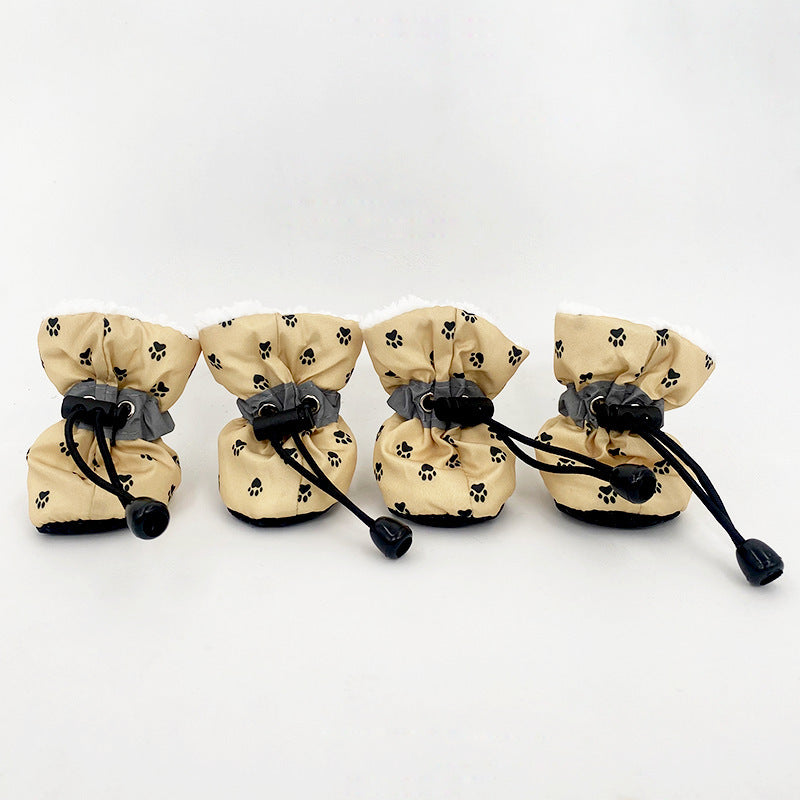 Waterproof And Drop-proof Indoor Printed Toddler Shoes For Pets Footprint Padded