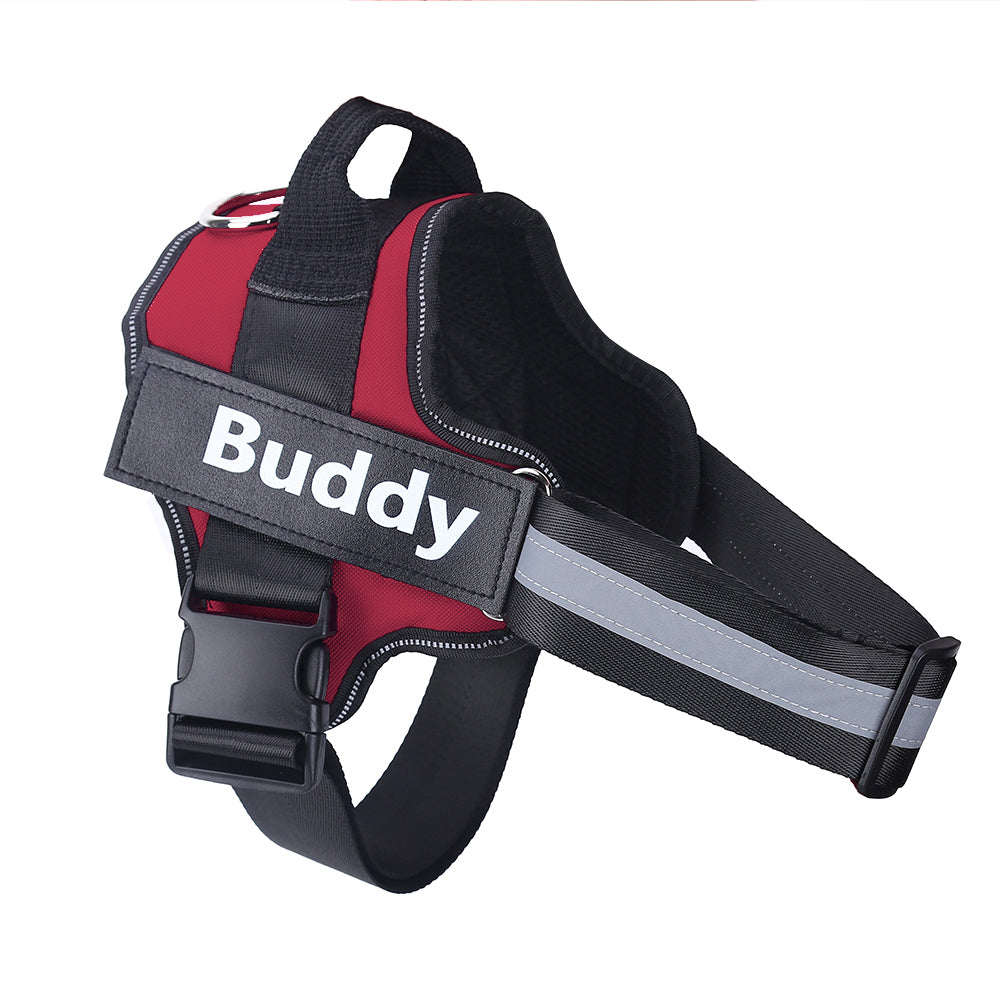 Personalized Dog Harness – No-Pull, Reflective & Adjustable Vest | XS–XXL Red