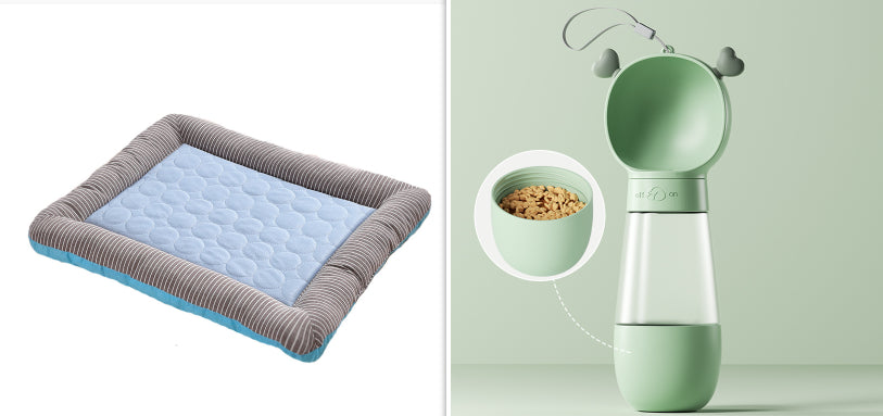 Pet Cooling Pad Bed For Dogs Cats Puppy Kitten Cool Mat Pet Blanket Ice Silk Material Soft For Summer Sleeping Blue Breathable Blue set3 L