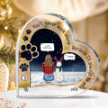 Personalized Memorial Pet Crystal Heart - Memorial Gift Idea For Dog/Cat Lover - Never Walk Alone Heart-Shaped Acrylic Plaque AVA New 1