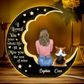 Personalized Memorial Pet Moon Light Box - Memorial Gift Idea For Dog/Cat/Rabbit Lover - I Loved You Your Whole Life Custom Shape Photo Light Box Light Edit 8x8 in