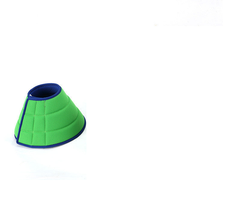Dog Cat Anti-bite Collar Pet Medical Recovery Collars Transparent Pets Protection Cover Elizabethan Collar Circle For Pet Supplies Blue and green double spelling