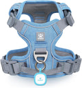 No Pull Dog Harness Reflective Adjustable Vest with ID Tag Small Dogs Denim Blue