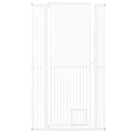 67.5" Extra Tall Pet Gate Heavy-Duty Metal Cat Gate with 30.5"-41" Wide Opening-White Default Title