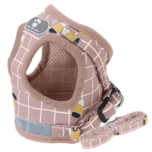 GBruno Pet Mesh Harness Pink Checkered XS