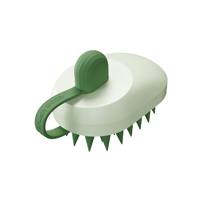 Soft Silicone Pets Hair Remover Comb Handheld Bath Shower Hair Shampoo Massage Brush For Dogs Cats Cleaning Tools Pet Products Green