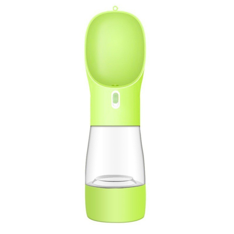 Pet Dog Water Bottle Feeder Bowl Portable Water Food Bottle Pets Outdoor Travel Drinking Dog Bowls Water Bowl For Dogs Green Solid color