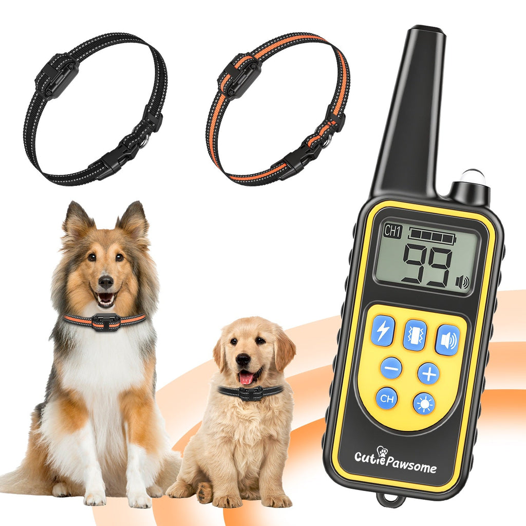 Rechargeable Dog Training Collar with Remote – 875 Yard Range