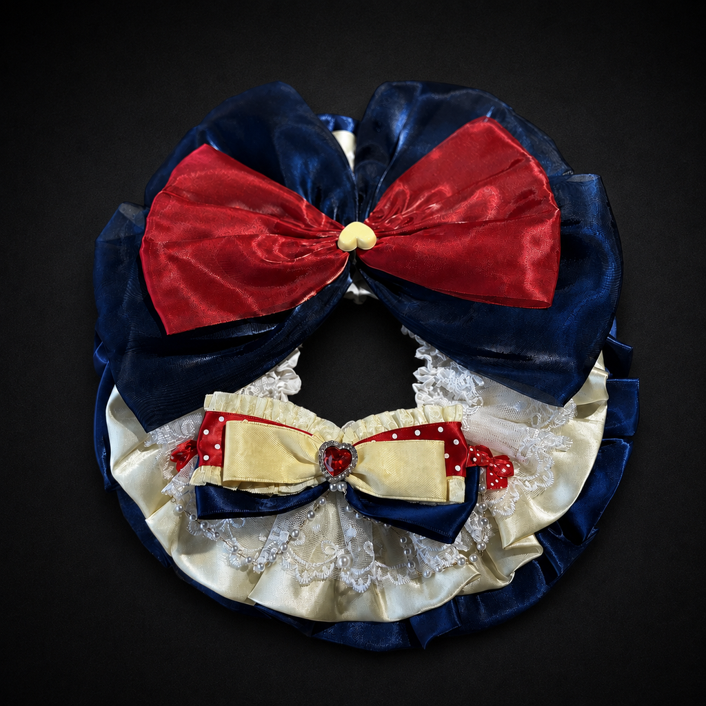Snowwhite Satin Lace Pet Bib Collar