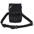 Dog Training Treat Pouch Belt Bag – Oxford Cloth | Black & Grey | Adjustable Waist Black