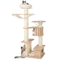 69 Inches Tall Cat Tree with Cozy Top Perch and Washable Plush Cushions Default Title