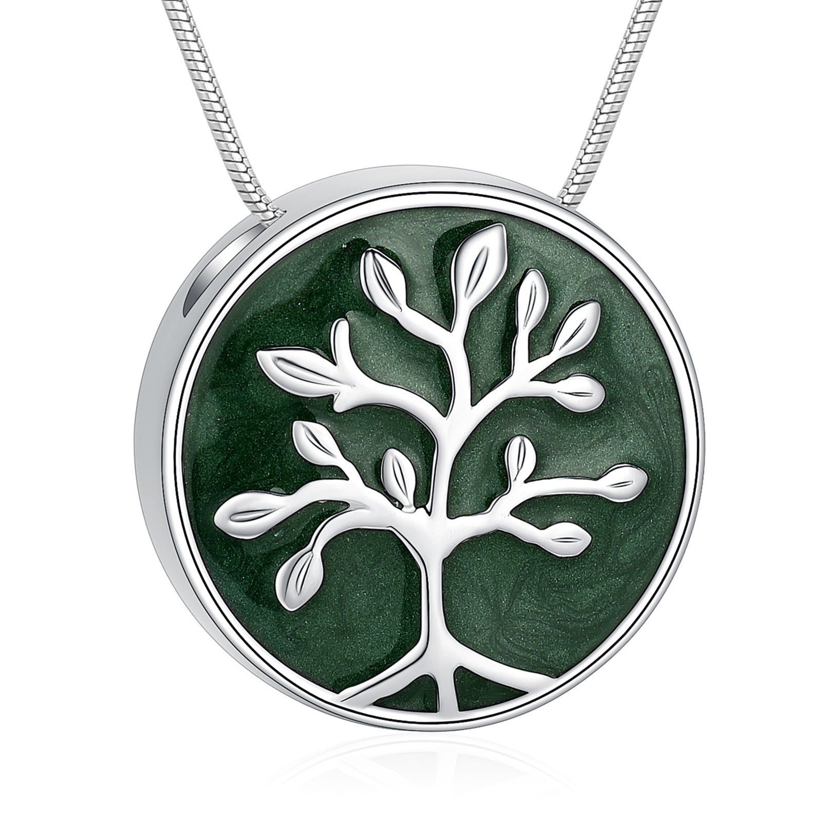 Green Tree of Life Ashes Necklace Pendant