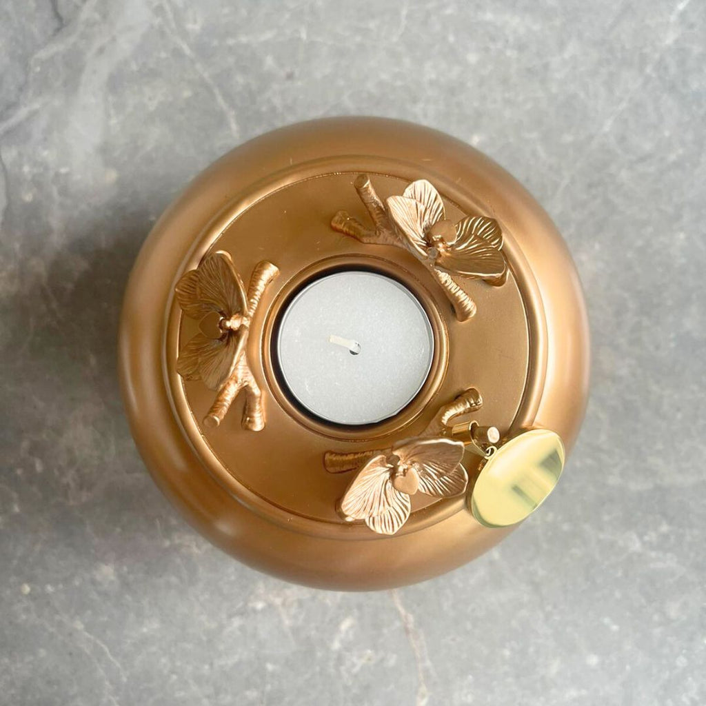 Orchid Urn for Dog & Pet Ashes — Handmade Gold