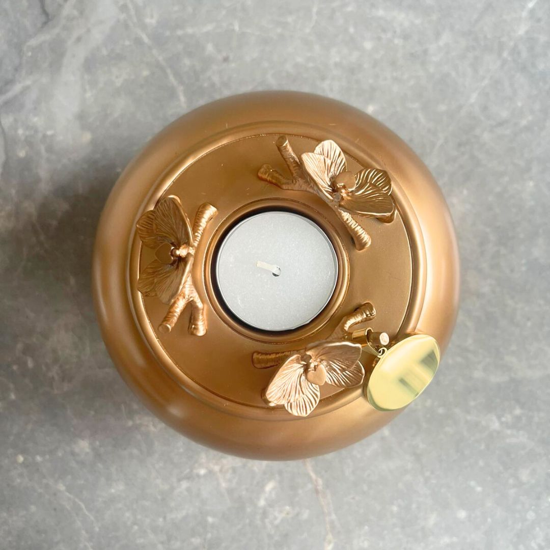 Orchid Urn for Dog & Pet Ashes — Handmade Gold