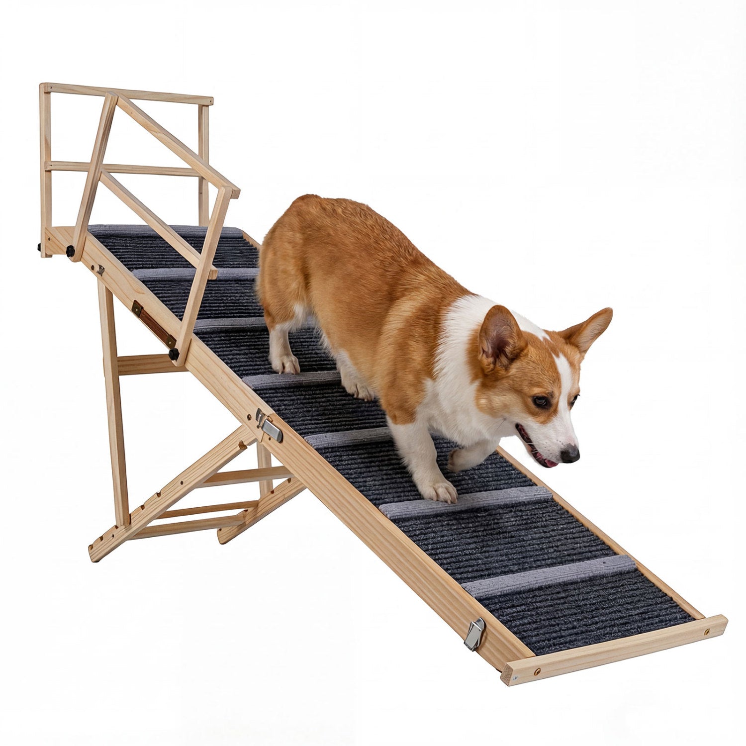 Adjustable Folding Dog Ramp for High Beds and Vehicles