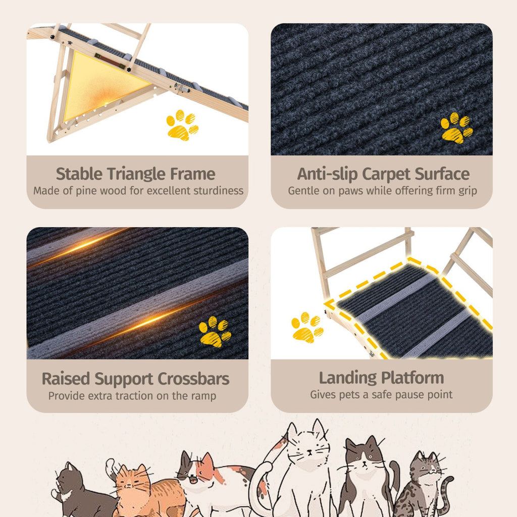 Adjustable Folding Dog Ramp for High Beds and Vehicles
