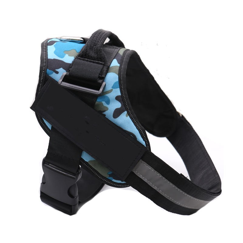 Personalized Dog Harness – No-Pull, Reflective & Adjustable Vest | XS–XXL Camouflage blue