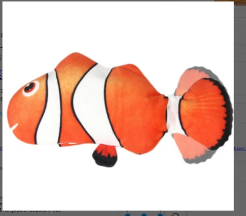 Electric Funny Cat Simulation Fish Beating Usb Jumping Cat Toy Clownfish B 2pcs