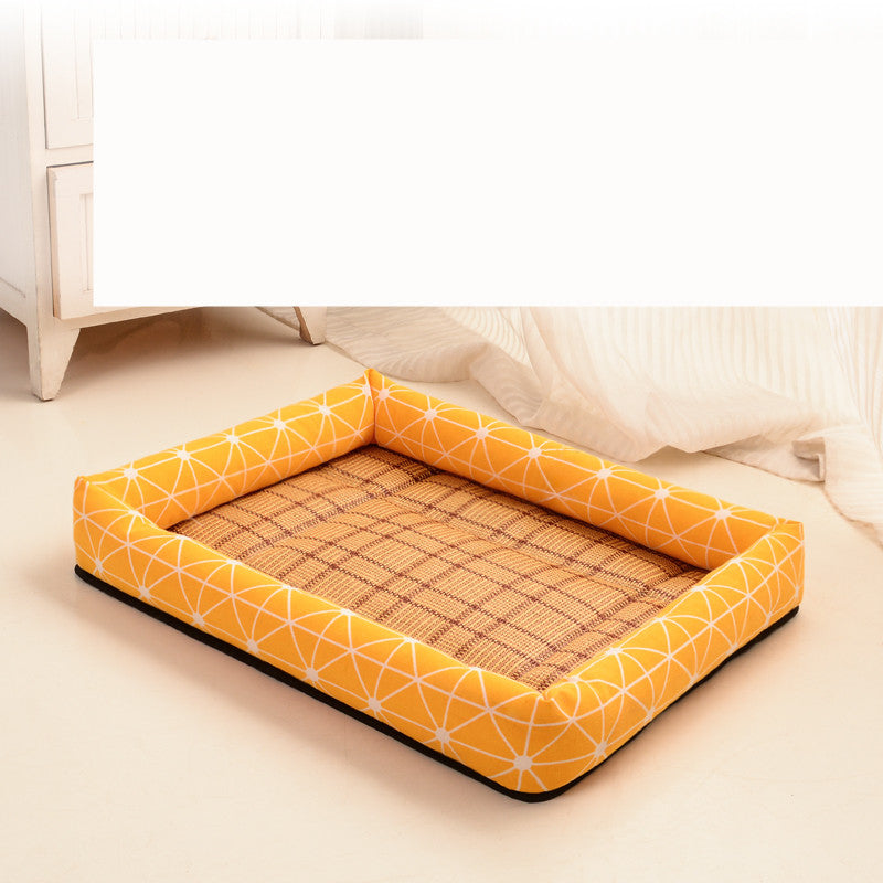 Universal Removable and Washable Dog Kennel Mat Green avocado + cool mat M（50cm*40cm）