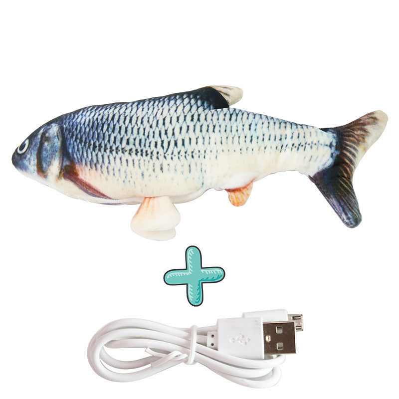 Interactive Puzzle Cat Toy Fish Funny Cat Toy Crucian carp USB