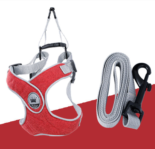 Dog Harness Adjustable Pet Harness Vest For Small Large Dog Cat Reflective Mesh Puppy Cat Chest Strap Dog Accessories Red