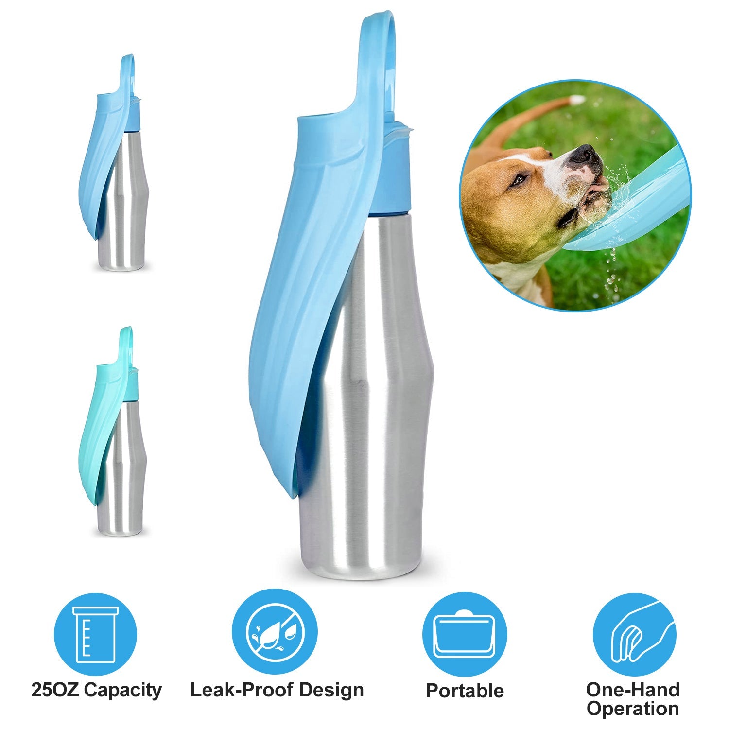 GBruno 25OZ Portable Dog Water Bottle