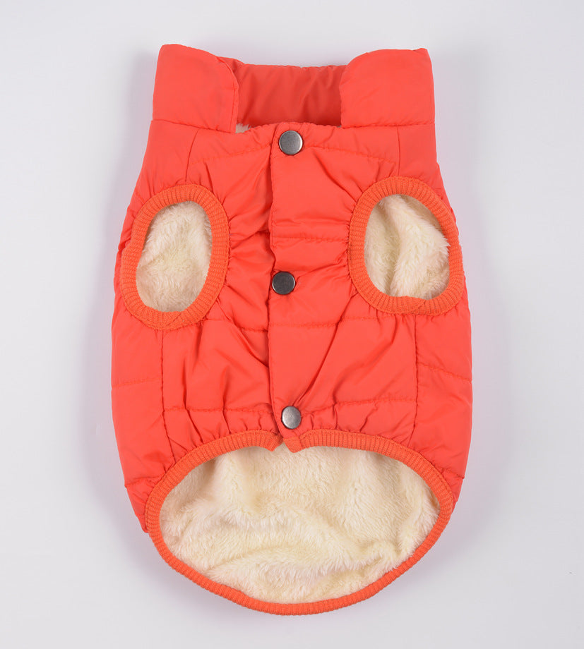 Pet clothing dog clothing warm waterproof outdoor pet supplies Orange