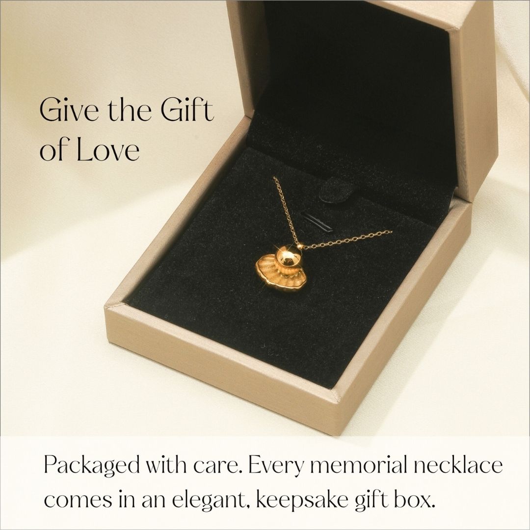 Treasure - Cremation Necklace for Dog & Pet Ashes - Gold