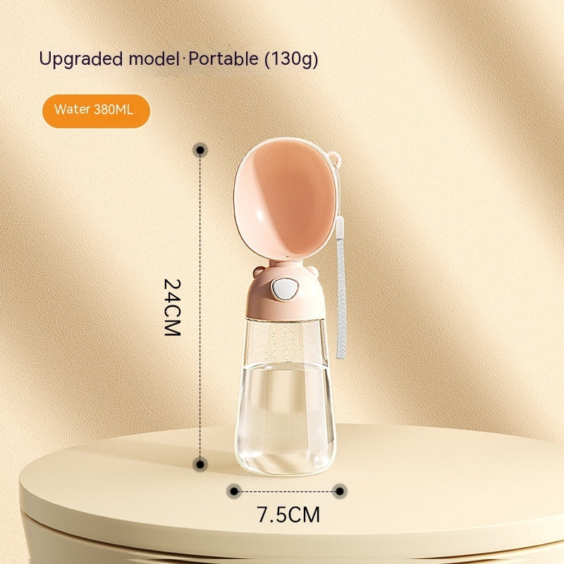 Portable Dog Water Bottle Food And Water Container For Pet Pets Feeder Bowl Outdoor Travel Drinking Bowls Water Dispenser 3086 Upgraded Style Brown