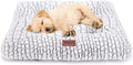 Dog Crate Bed Pad Soft Plush Washable Kennel Mat Anti Slip 24x18 For Small Dogs White Small 24"X18"