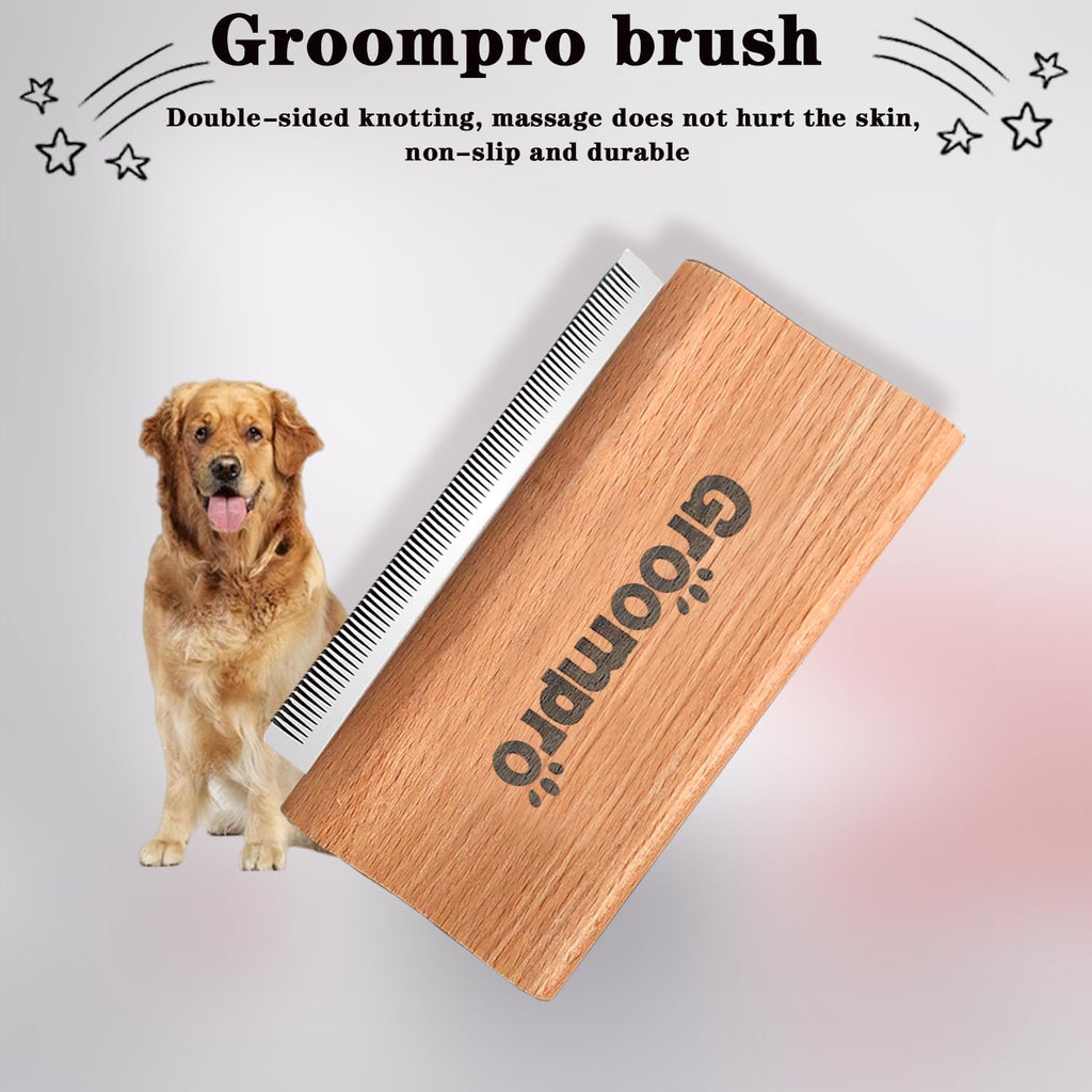 Groompro Deshedding Brush Dog & Cat Hair Removal Tool L 5.3 inch