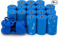 Best Pet Supplies Dog Poop Bags (240 Bags) for Waste Refuse Cleanup, Doggy Roll Replacements for Outdoor Puppy Walking and Travel, Leak Proof and Tear Resistant, Thick Plastic - Blue (Unscented)