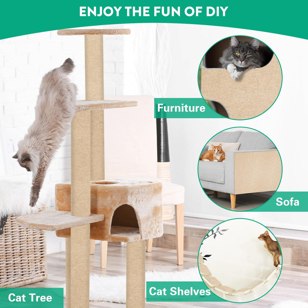 YITMOYM Trimmable Cat Scratcher Mat 39.4x15.8in Self-Adhesive Felt Fiber
