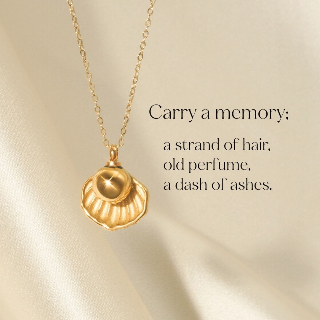 Treasure - Cremation Necklace for Dog & Pet Ashes - Gold