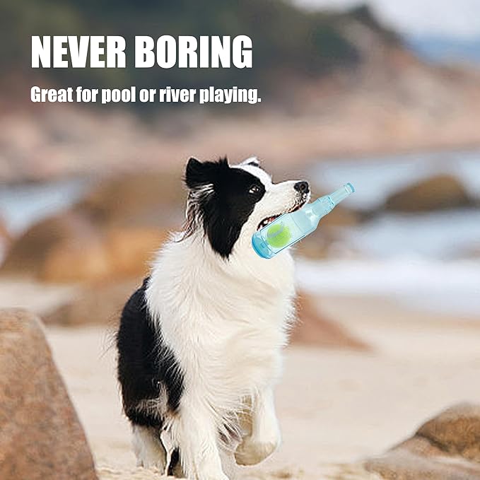 Dog Squeaky Floating Toy for Small Medium Large Dogs Training Fetch Indestructible Dog Chew Toys Indoor Pool Beach Outdoor Pet Supplies Green M
