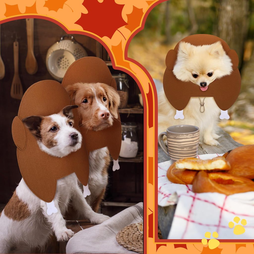 Geyoga Thanksgiving Turkey Hat Adjustable Pet Costume Medium Size
