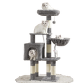 Cozy Cat Tree for Small Cats with Plush Hammock Gray