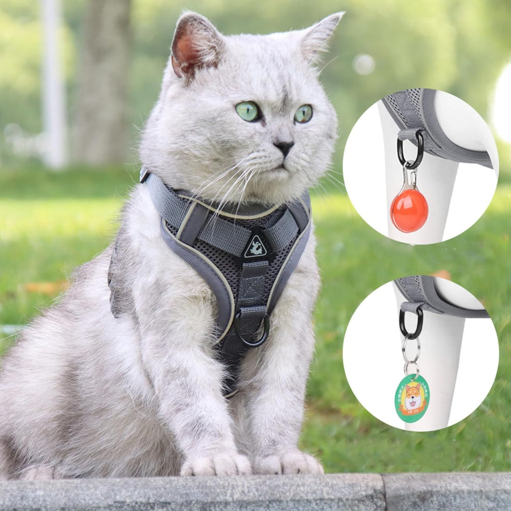 Reflective Pet Harness and Leash Set – Adjustable Escape Proof Soft Mesh Vest for Indoor & Outdoor Walking