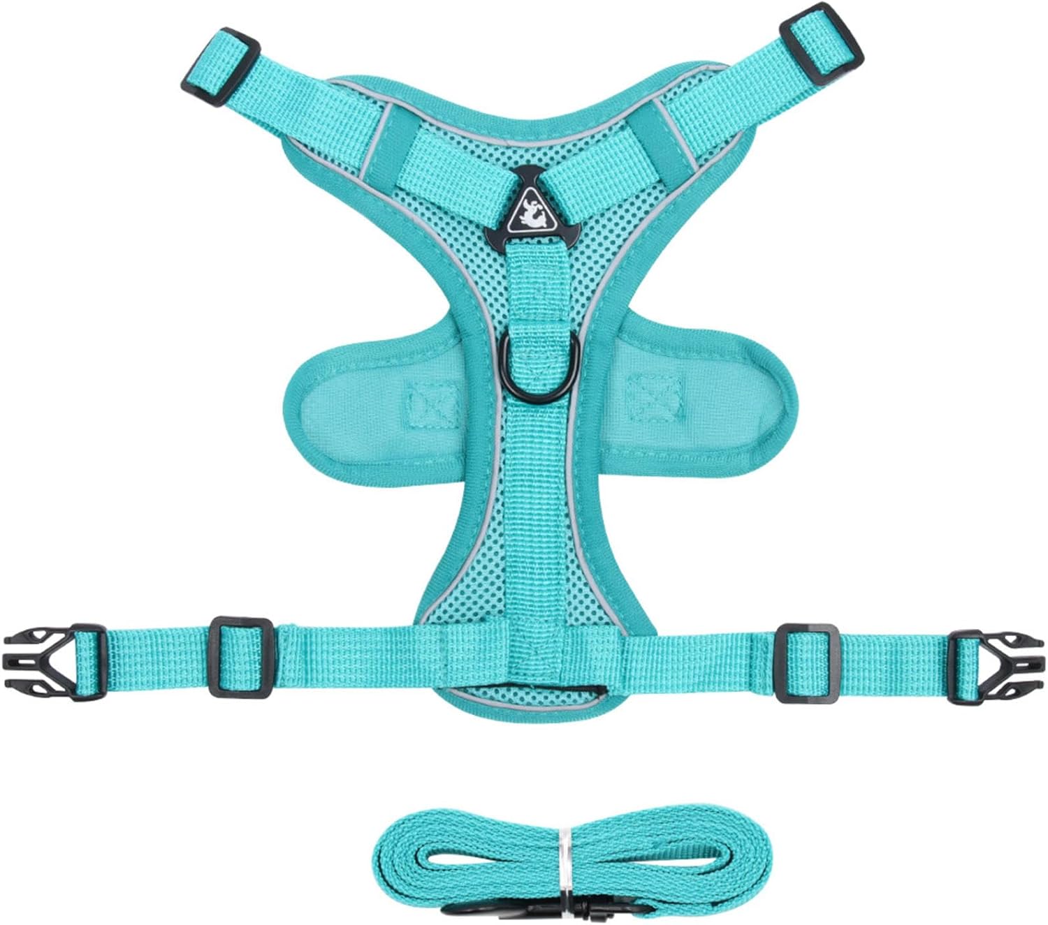 Reflective Pet Harness and Leash Set – Adjustable Escape Proof Soft Mesh Vest for Indoor & Outdoor Walking Blue