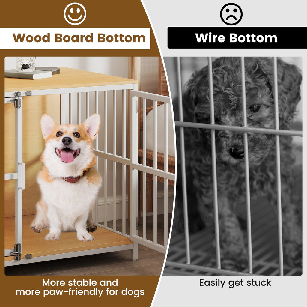 40 Inch Dog Crate Furniture Dog Kennel with Dual Lockable Double Doors