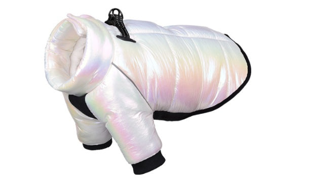 Pet Anti-light Warm New Article Clothing Winter Dog Down Jacket Waterproof Pets Clothes For Small Dogs White Two feet