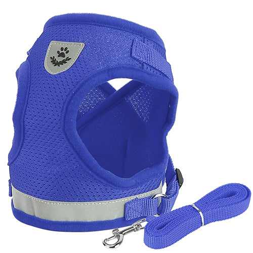 GBruno Pet Mesh Harness Blue