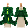 New Year Dog Cat Clothes Accessories Pet Supplies Fall Winter Four Legged Cotton-padded Clothes Dark Green Dinosaur