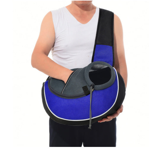 Carrying Pets Bag Women Outdoor Portable Crossbody Bag For Dogs Cats Pet Products Blue
